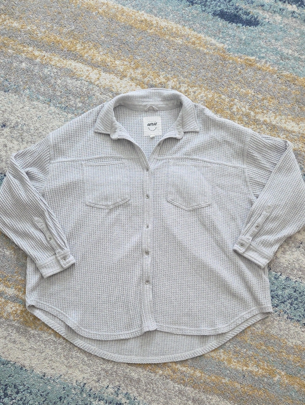 Aerie Waffle Button Down